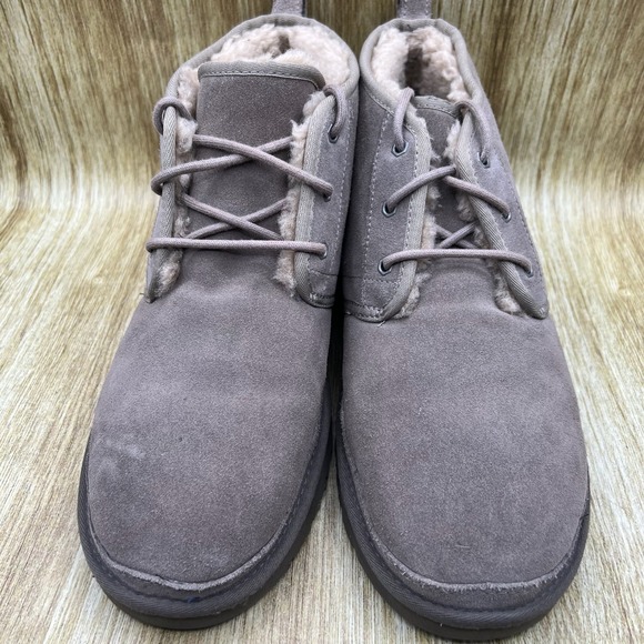 UGG Neumel Chukka Boots Men\'s Size 14 Grey Suede Sheepskin Lined Shoes 3236‎ main image 4